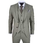 TruClothing TP-22 - Men's Sage 3 Piece Linen Summer Suit - Knighthood Store