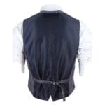 Mens Double Breasted Waistcoat 1920s Blinders Smart Casual Pocket Chain - Knighthood Store