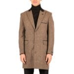 Giacca da uomo lunga 3/4 in tweed a spina di pesce, vestibilità Peaky Blinders - Knighthood Store
