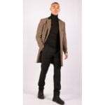 Giacca da uomo lunga 3/4 in tweed a spina di pesce, vestibilità Peaky Blinders - Knighthood Store