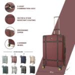Luggage Suitcase Travel Bag Carry On Hand Cabin Check in Hard-Shell 4 Spinner Wheels Trolley Set | Vintage - Image 2