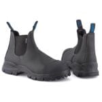 Botas Chelsea Blundstone 910 de cuero negro con punta de acero y botines de seguridad resistentes - Knighthood Store