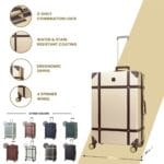 Luggage Suitcase Travel Bag Carry On Hand Cabin Check in Hard-Shell 4 Spinner Wheels Trolley Set | Vintage - Image 29