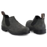 Blundstone 2035 Rustic Black - Stivali bassi in pelle stile retrò vintage slip-on - Knighthood Store