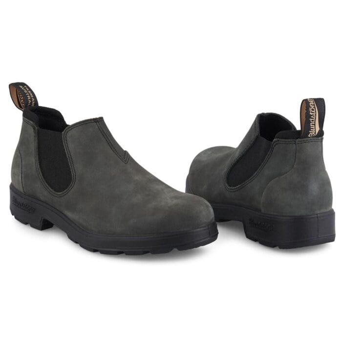 Blundstone 2035 Rustic Black - Stivali bassi in pelle stile retrò vintage slip-on - Knighthood Store
