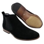 Stivaletti da uomo in pelle scamosciata italiana slip-on eleganti e casual, modello Desert Chelsea - Knighthood Store