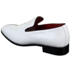 Mocassini da guida da uomo, in vernice lucida, eleganti, casual, bianchi e neri - Knighthood Store
