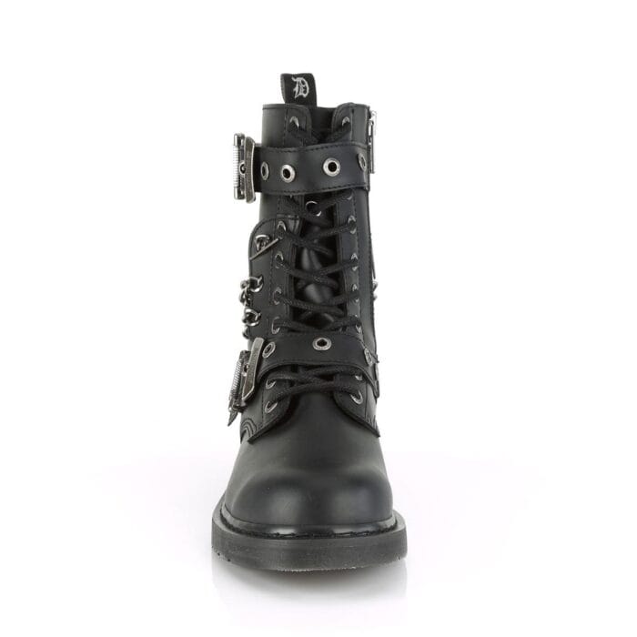 Botas Demonia Bolt 250, estilo punk rock, emo y gótico, unisex, negras, con cadena y cremallera - Knighthood Store