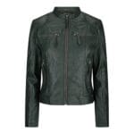 New Ladies Womens Real Leather Slim Fit Soft Zip Biker Style Jacket - Knighthood Store