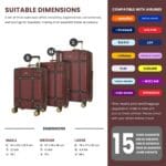 Luggage Suitcase Travel Bag Carry On Hand Cabin Check in Hard-Shell 4 Spinner Wheels Trolley Set | Vintage - Image 154