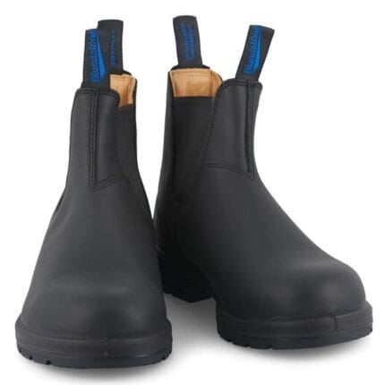 Blundstone 566 Schwarze Thermo-Leder-Chelsea-Boots aus schwarzem Nubukleder, zum Reinschlüpfen, Retro - Knighthood Store