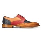 Chaussures richelieu à lacets pour homme, classiques, vintage, formelles, en cuir véritable, couleur beige, bleu marine, marron et rouge - Knighthood Store