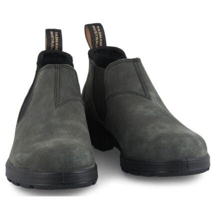 Botas bajas Blundstone 2035 de cuero negro rústico, estilo retro vintage, sin cordones - Knighthood Store