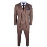 Costume homme 3 pièces marron pour mariage - Knighthood Store
