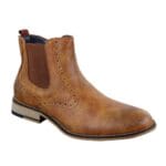 Botas brogue para hombre, sin cordones, con cremallera, estilo clásico de los años 20, estilo Gatsby, anteojeras de cuero - Knighthood Store