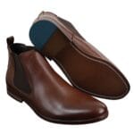 Bottines Chelsea en cuir italien pour homme, style décontracté et élégant, style Desert Dealer, marron - Knighthood Store