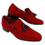 Mocassini da uomo in pelle scamosciata, scarpe da guida slip-on con nappe, eleganti e casual - Knighthood Store
