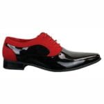 Chaussures homme en daim verni brillant, élégantes et formelles, à lacets, de créateur italien - Knighthood Store
