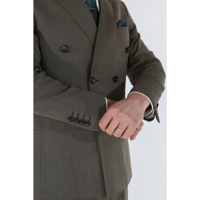 Blazer da uomo verde salvia, giacca sportiva doppiopetto, vestibilità estiva su misura - Knighthood Store