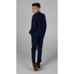 Boys Blue 3 Piece Suit Classic Birdseye Wedding - Knighthood Store