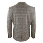 Blazer Blinders da uomo in tweed a spina di pesce, grigio, blu navy e marrone, vestibilità vintage - Knighthood Store