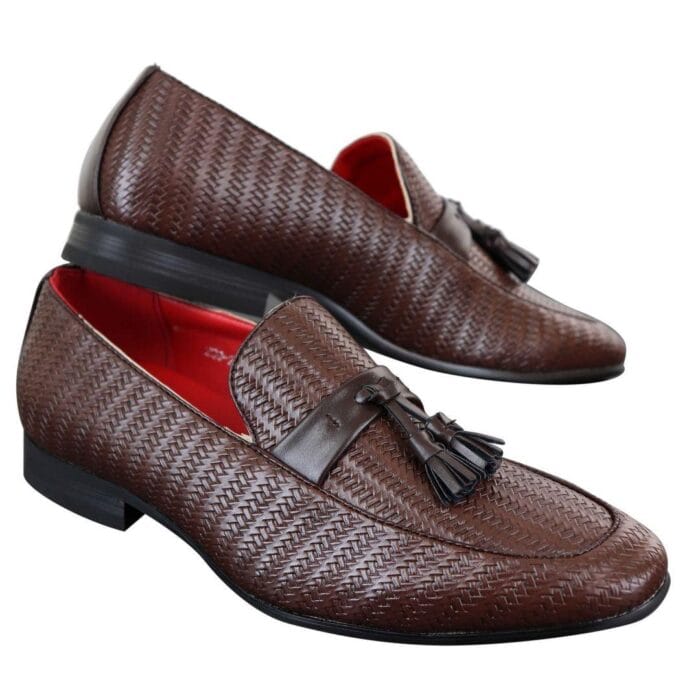 Mocassini da uomo classici vintage con nappe in pelle PU, eleganti e casual - Knighthood Store