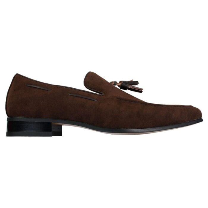 Mocassini da uomo in pelle scamosciata, scarpe da guida slip-on con nappe, eleganti e casual - Knighthood Store