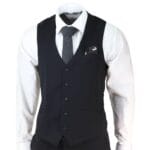 Abito da uomo nero 3 pezzi, classico, corto, regolare, lungo, elegante, formale, su misura - Knighthood Store
