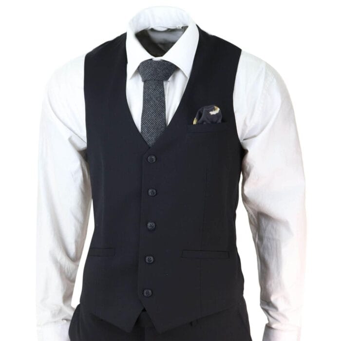 Abito da uomo nero 3 pezzi, classico, corto, regolare, lungo, elegante, formale, su misura - Knighthood Store