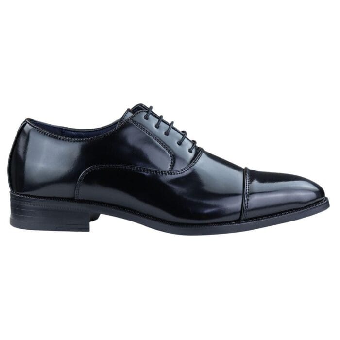 Scarpe eleganti da uomo, nere e marroni, punta tonda, in vernice, stile vintage anni '20 - Knighthood Store