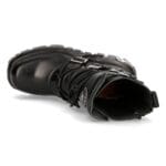 New Rock New Rock 373 S4 Metallic Hohe Stiefel Schwarzes Leder Goth Biker Emo - Knighthood Store