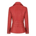 Trench mi-long en cuir véritable pour femme, couleur beige, noir, bleu sarcelle, vert - Knighthood Store