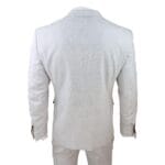 Costume 3 pièces en tweed à carreaux gris pierre pour homme, coupe ajustée, bordure marron, pour mariage, bal de promo - Knighthood Store