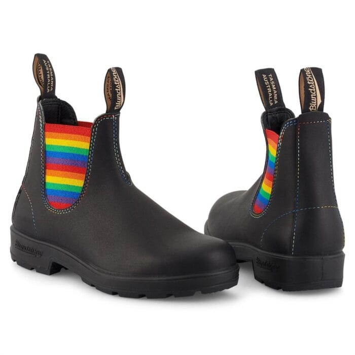 Botines Chelsea Blundstone 2105 de piel arcoíris negra, sin cordones - Tienda Knighthood