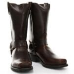 Unisex Real Leather Hi Biker Boots Rock Punk Grinders Buckle Cowboy Riding - Knighthood Store