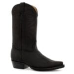Botas vaqueras para hombre, puntiagudas, negras y marrones, estilo Luisiana, de cuero auténtico, estilo western cubano - Knighthood Store