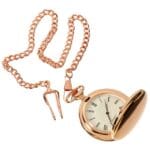 Orologio da tasca Blinders classico in argento e oro rosa degli anni '20 con catena vintage retrò - Knighthood Store