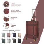 Luggage Suitcase Travel Bag Carry On Hand Cabin Check in Hard-Shell 4 Spinner Wheels Trolley Set | Vintage - Image 25