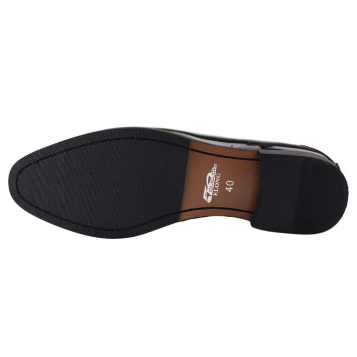 Mocassini da uomo in pelle verniciata, foderati, con nappe, scarpe eleganti - Knighthood Store