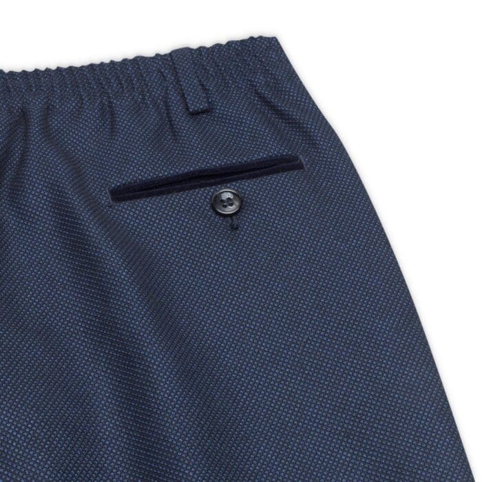 Traje de tweed azul marino de tres piezas para niño, estilo ojo de pájaro, elegante, formal, para boda, clásico, años 20 - Knighthood Store