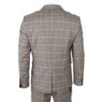 Men's Blazer Brown Checked Classic Sport Coat Plaid Tailored Fit - Image 2