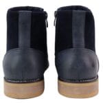 Stivali da uomo in vera pelle scamosciata, senza lacci, con cerniera laterale, eleganti e casual, neri e blu navy - Knighthood Store