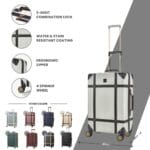 Luggage Suitcase Travel Bag Carry On Hand Cabin Check in Hard-Shell 4 Spinner Wheels Trolley Set | Vintage - Image 96
