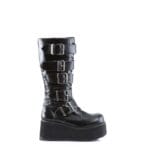 Botas de cuña hasta la rodilla Demonia TRASHVILLE 518, unisex, estilo gótico, punk, EMO, plataforma - Knighthood Store