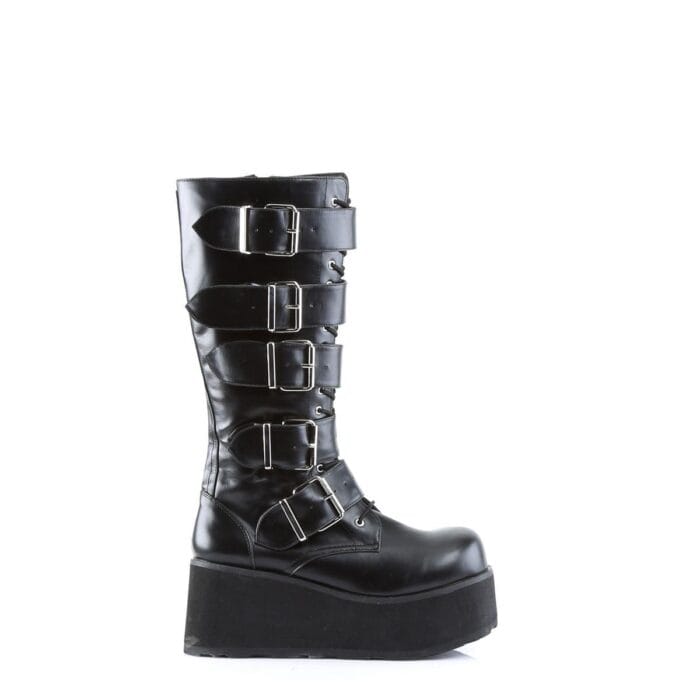 Stivali con zeppa alti fino al ginocchio Demonia TRASHVILLE 518 Stivali unisex Goth Punk EMO Platform - Knighthood Store
