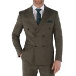 Blazer da uomo verde salvia, giacca sportiva doppiopetto, vestibilità estiva su misura - Knighthood Store