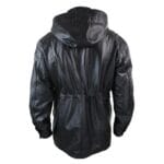 Mens 3/4 Long Real Leather Duffle Jacket Coat Safari Detachable Hood Classic - Knighthood Store