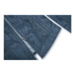 Chaqueta de motociclista azul marino de cuero auténtico para mujer - Knighthood Store