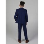 Boys Blue Brown Check 3 Piece Suit Wedding Prince Of Wales - Knighthood Store