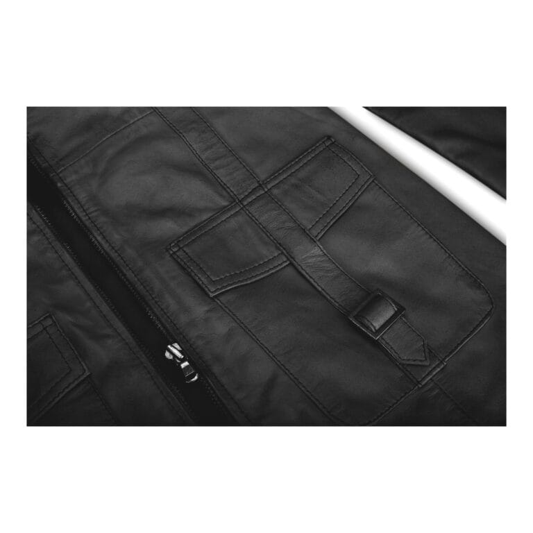 Trench-coat vintage en cuir véritable noir et beige pour femme - Knighthood Store